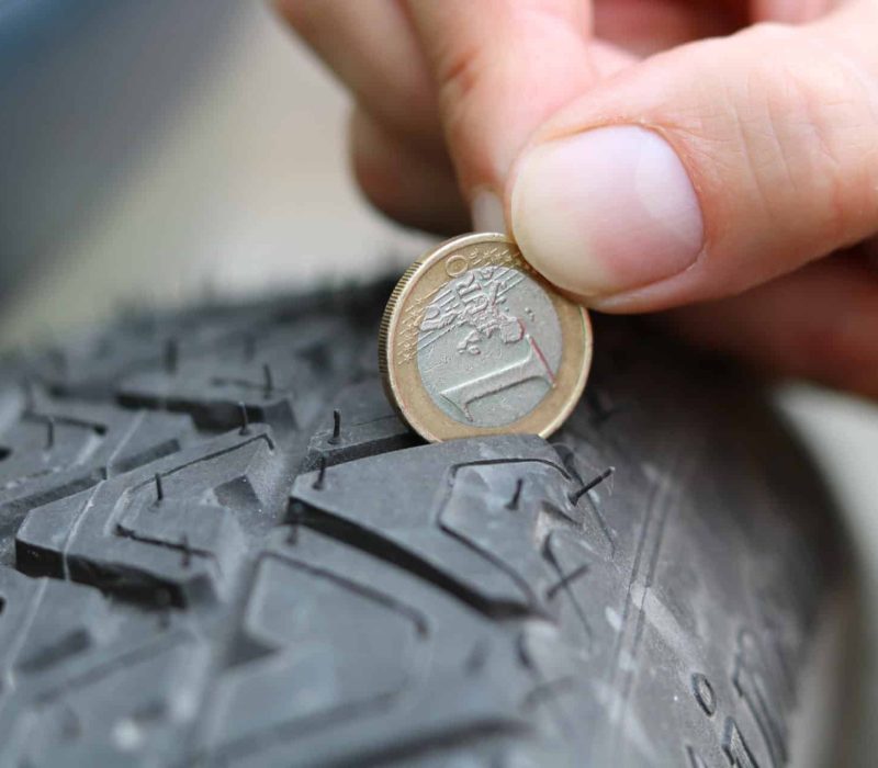 check tyre depth with coin